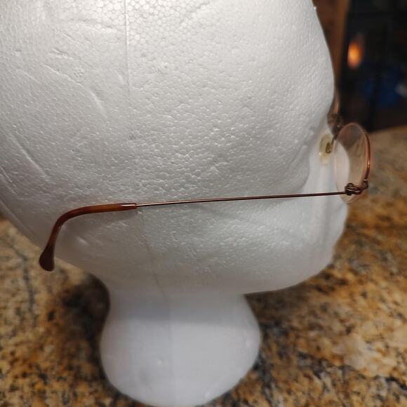 Vintage Tura 197 Eyeglasses Oval Bronze Frame 45-20-145 Made in Italy Unisex Ret - Picture 4 of 13